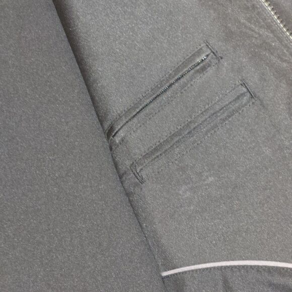 Banana Republic VTG '04 Black Polyester Knee Length Mac Raincoat Men's Sz XL - Picture 6 of 13